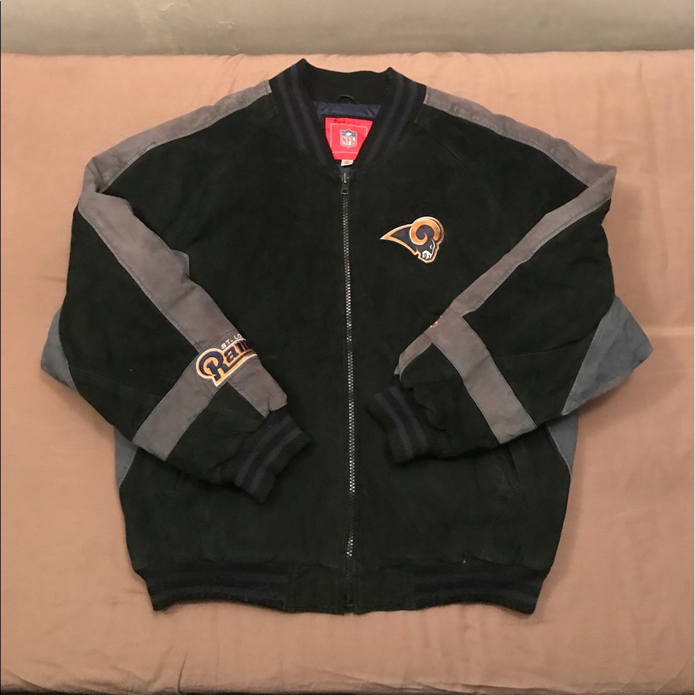 NFL rams suede bomber jacket